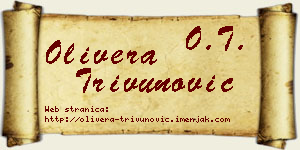 Olivera Trivunović vizit kartica